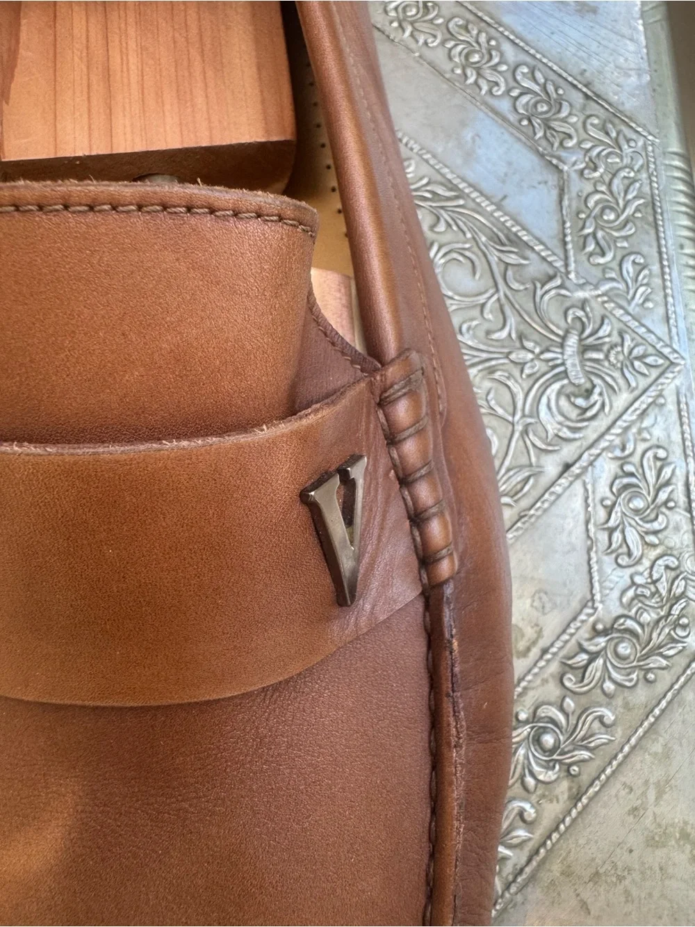 Valentino Men's Tan Leather Loafers